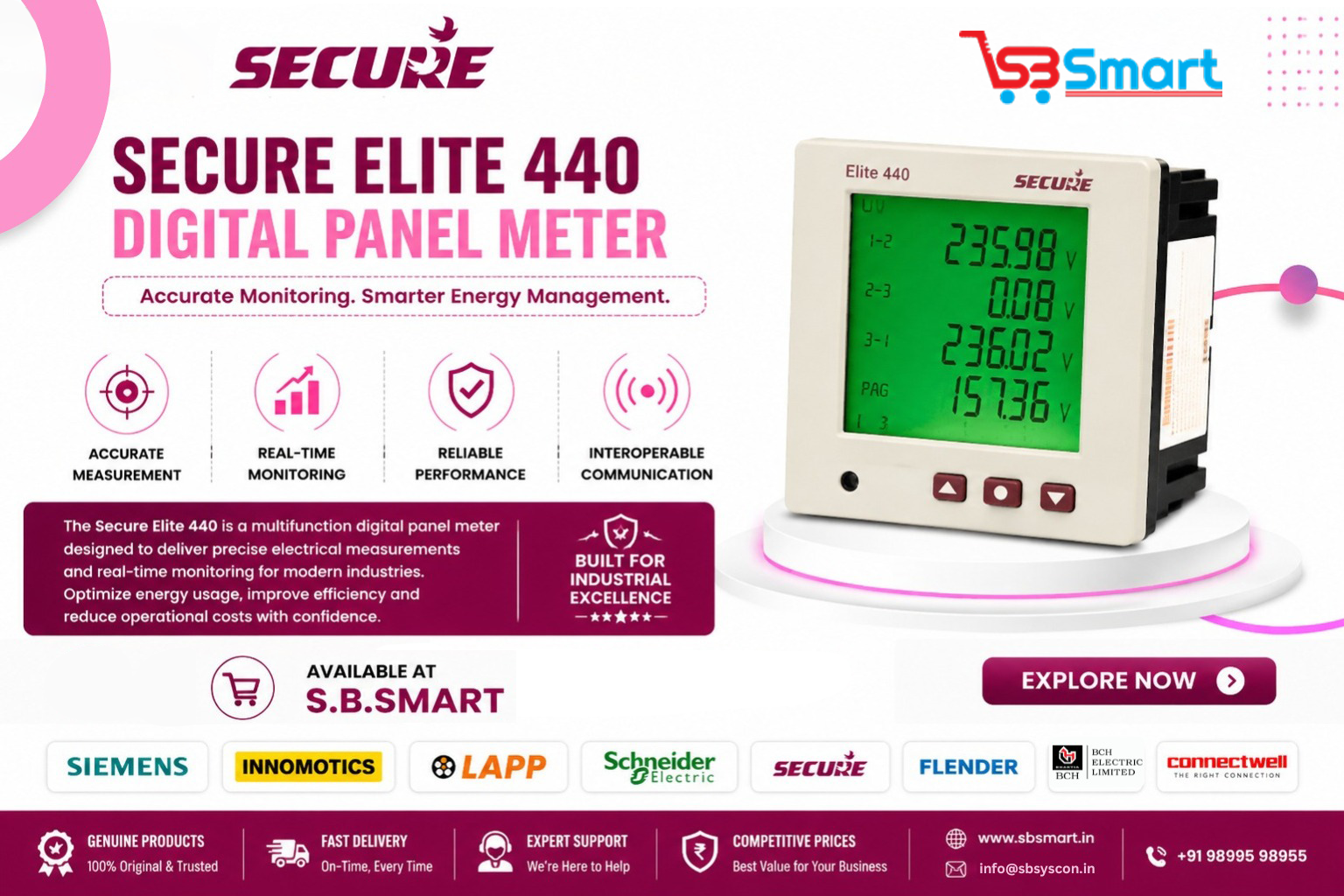 Secure Elite 440 – Advanced Energy Monitoring Solution for Industrial Applications