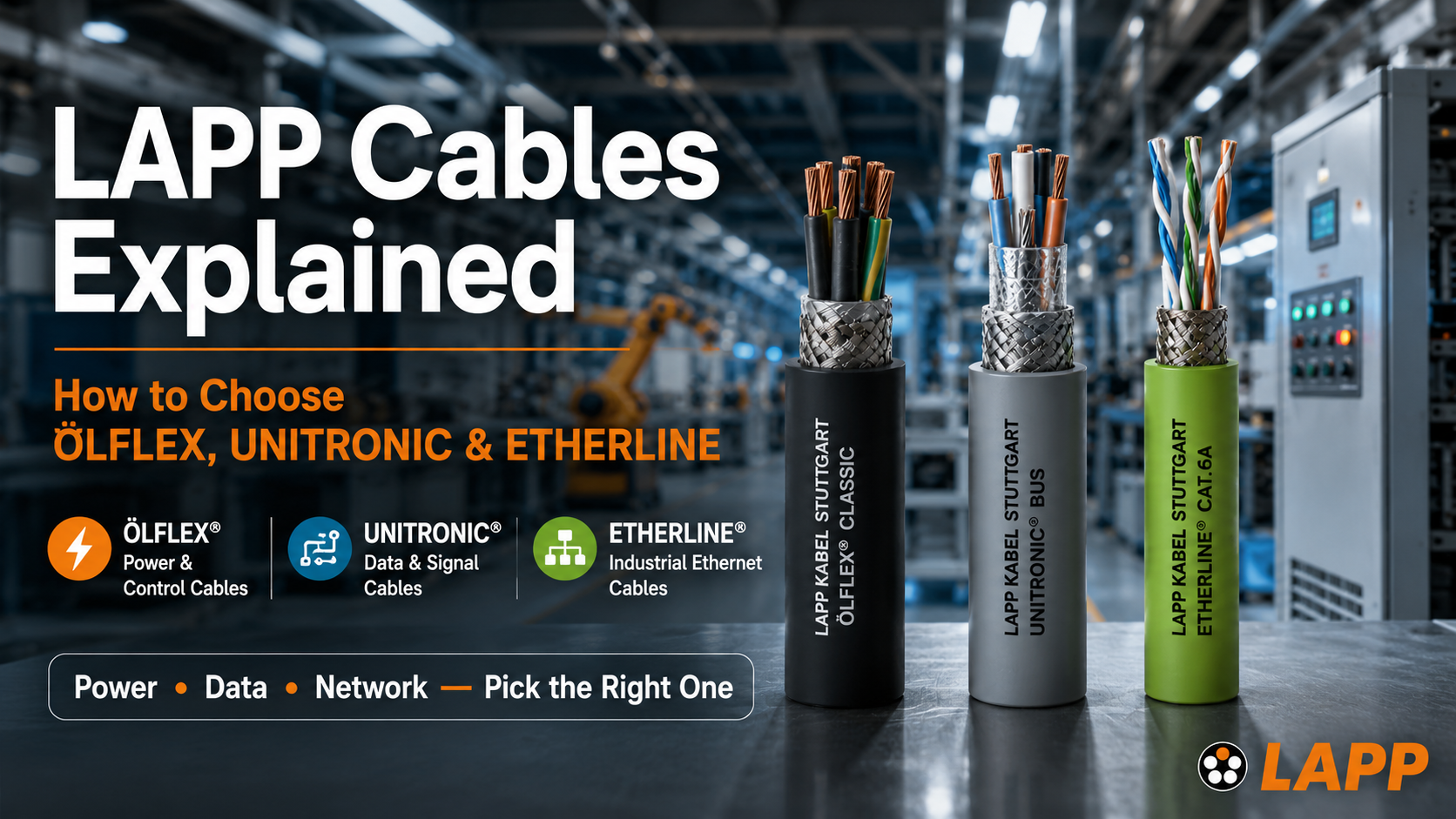 LAPP Cables Explained: How to Choose ÖLFLEX, UNITRONIC & ETHERLINE