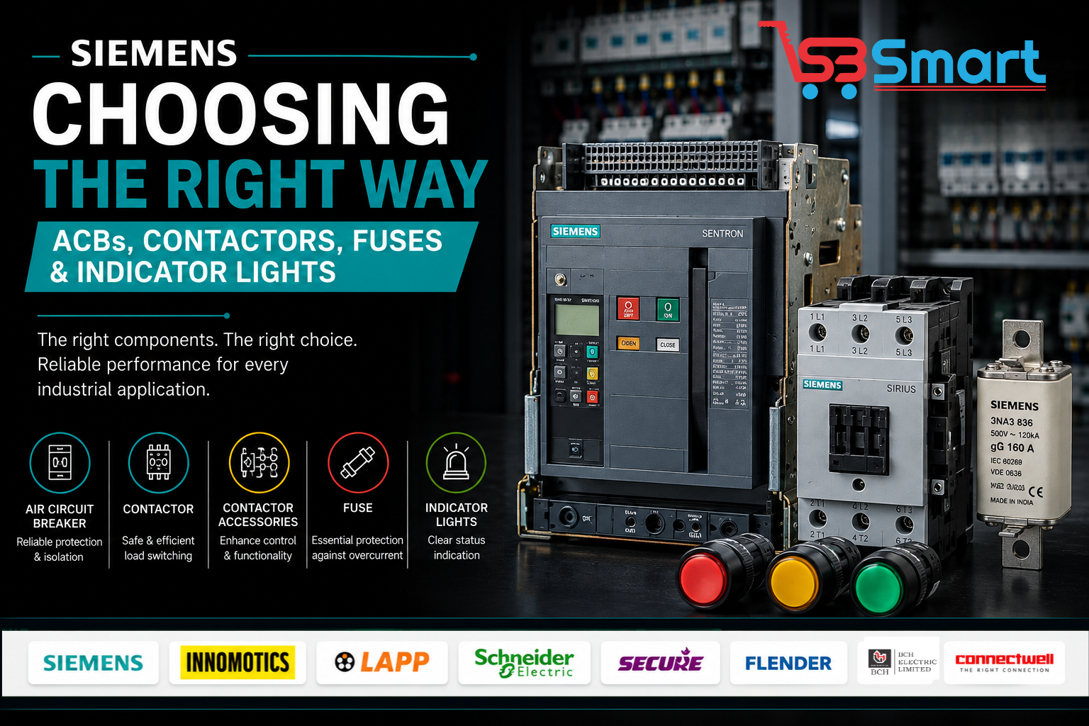 Choosing Siemens Electrical Products the Right Way: ACBs, Contactors, Fuses & Indicator Lights