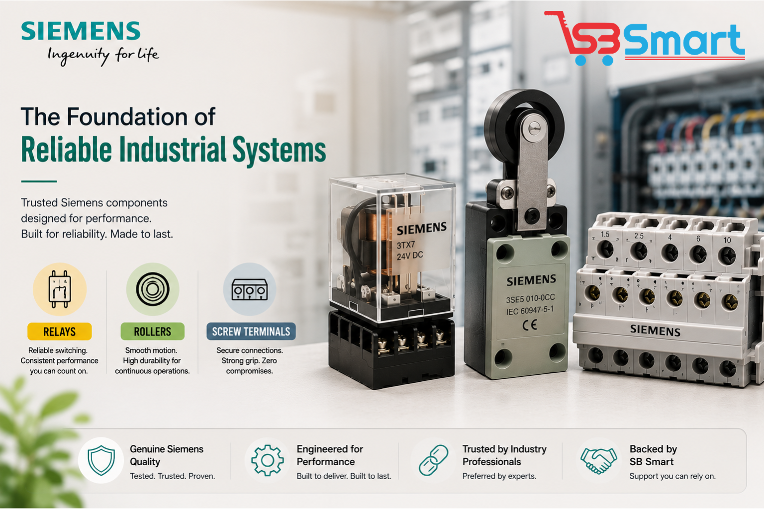 Siemens Relays, Rollers & Screw Terminals: The Foundation of Reliable Industrial Systems