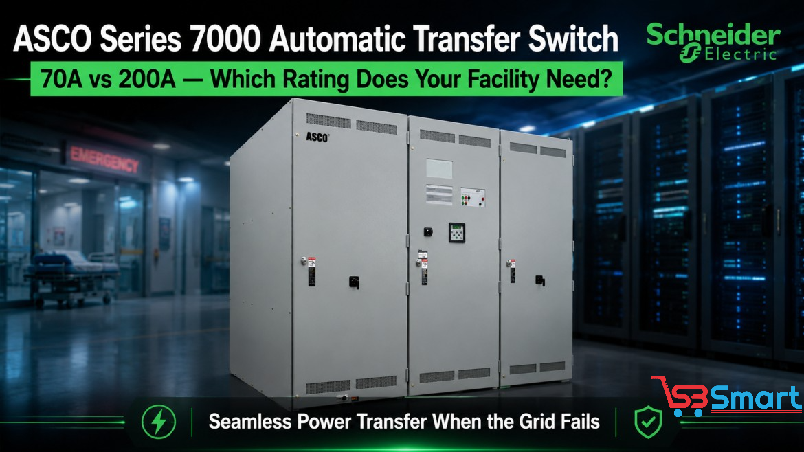 ASCO Series 7000 Automatic Transfer Switch: 70A vs 200A — Which Rating Does Your Facility Need?