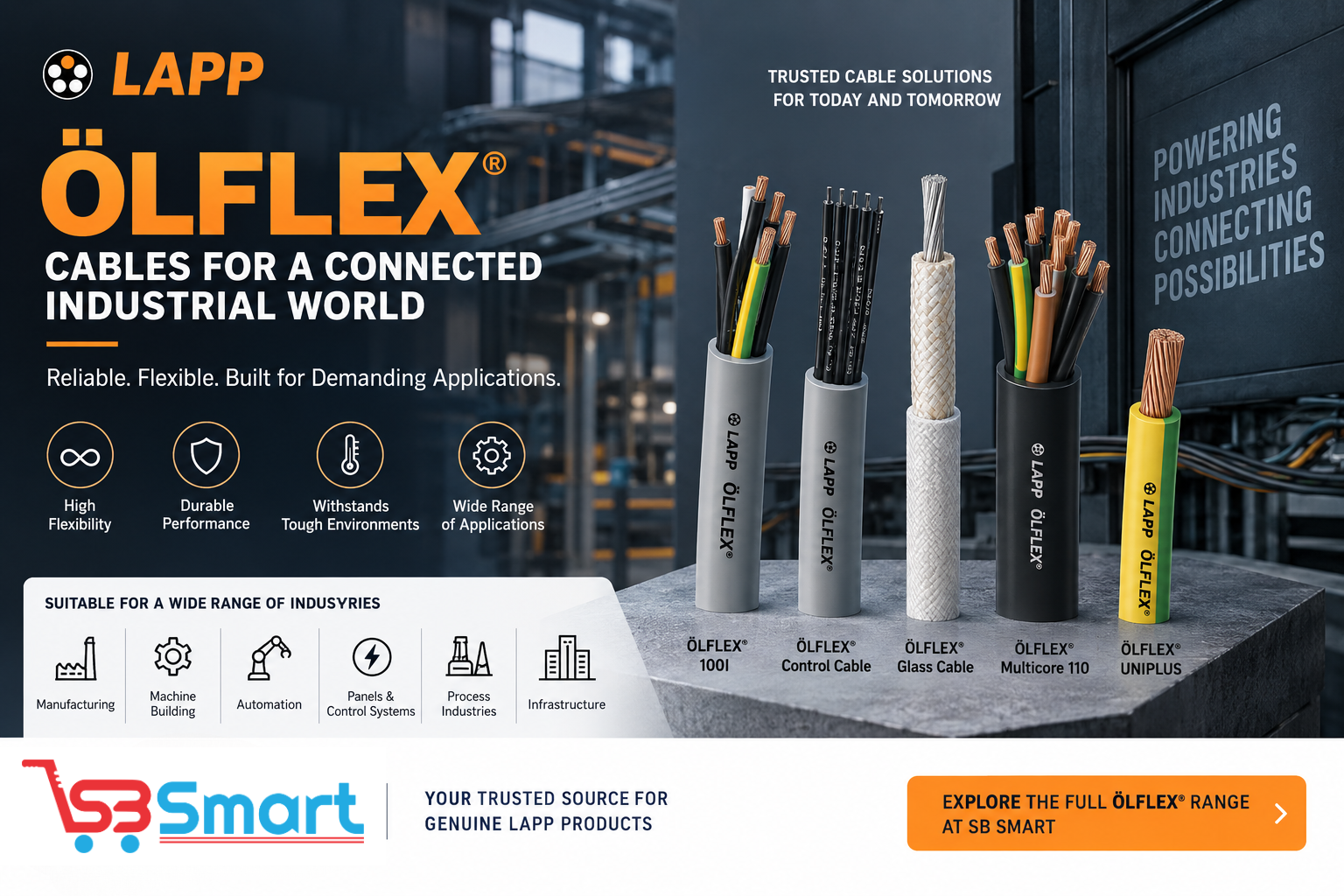 ÖLFLEX® Cables for Industrial Applications: Reliable Power and Control Solutions