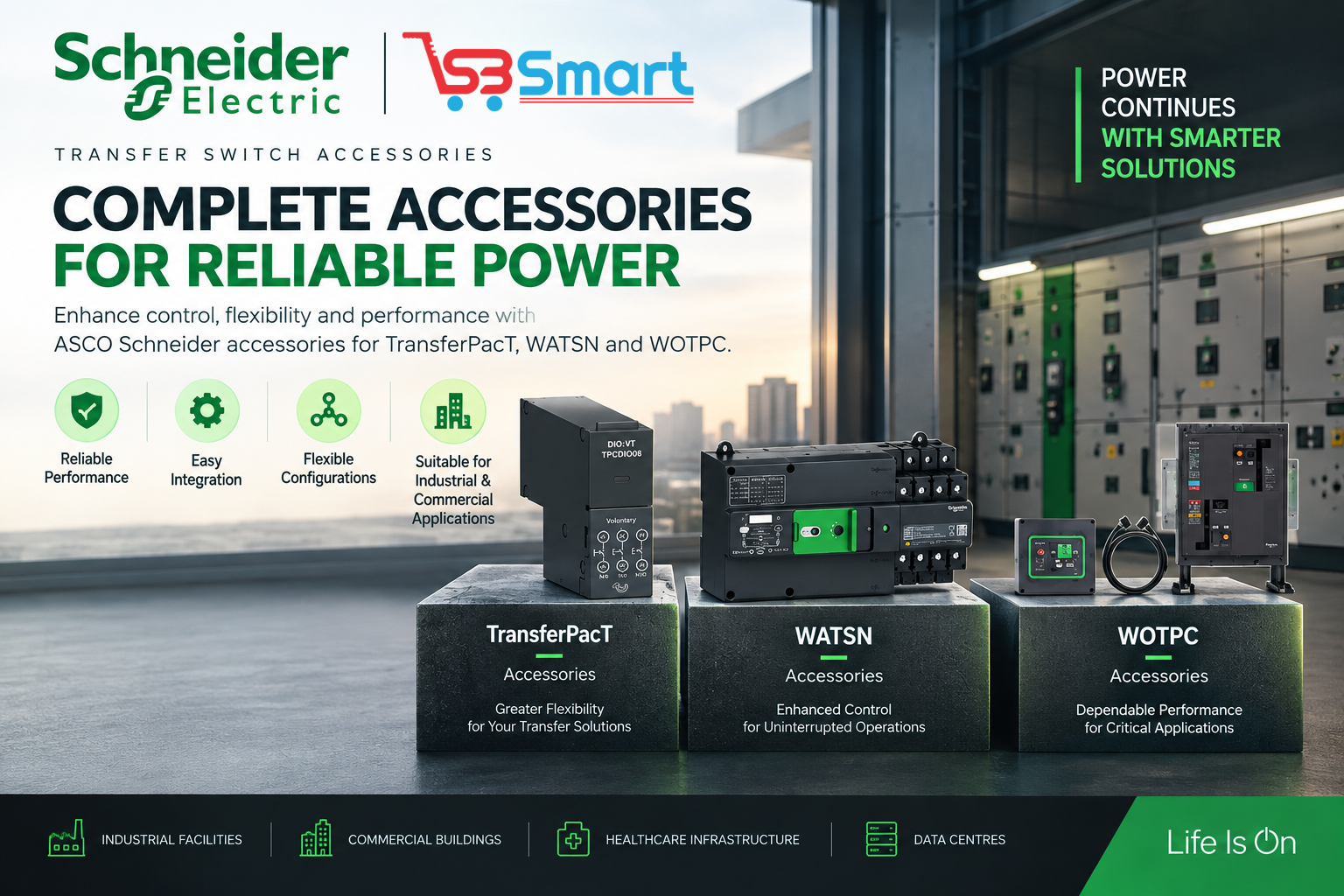 ASCO Schneider Accessories for Transfer Switches: Small Components, Reliable Power Performance