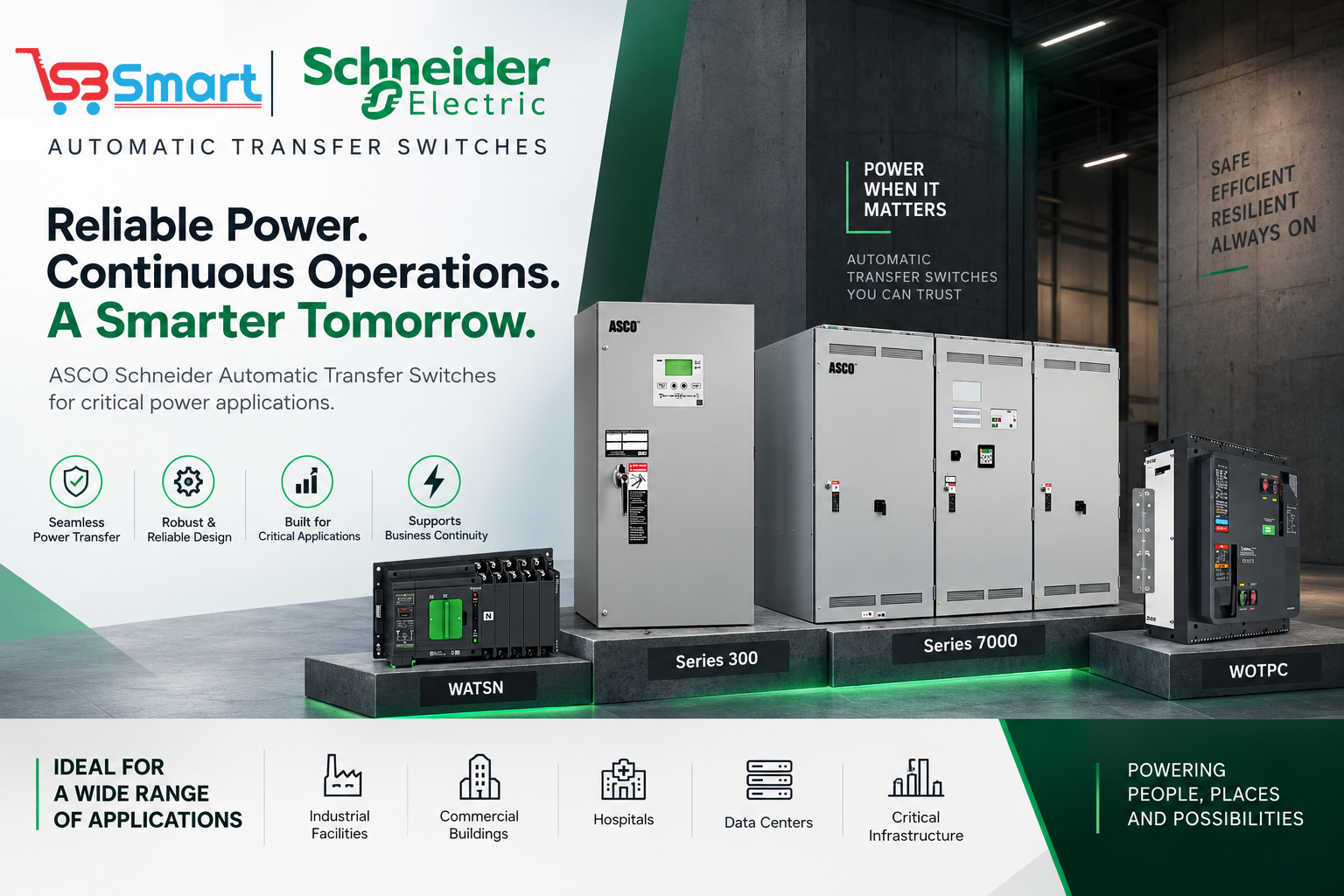 ASCO Schneider Automatic Transfer Switches: Reliable Power Transfer for Critical Applications