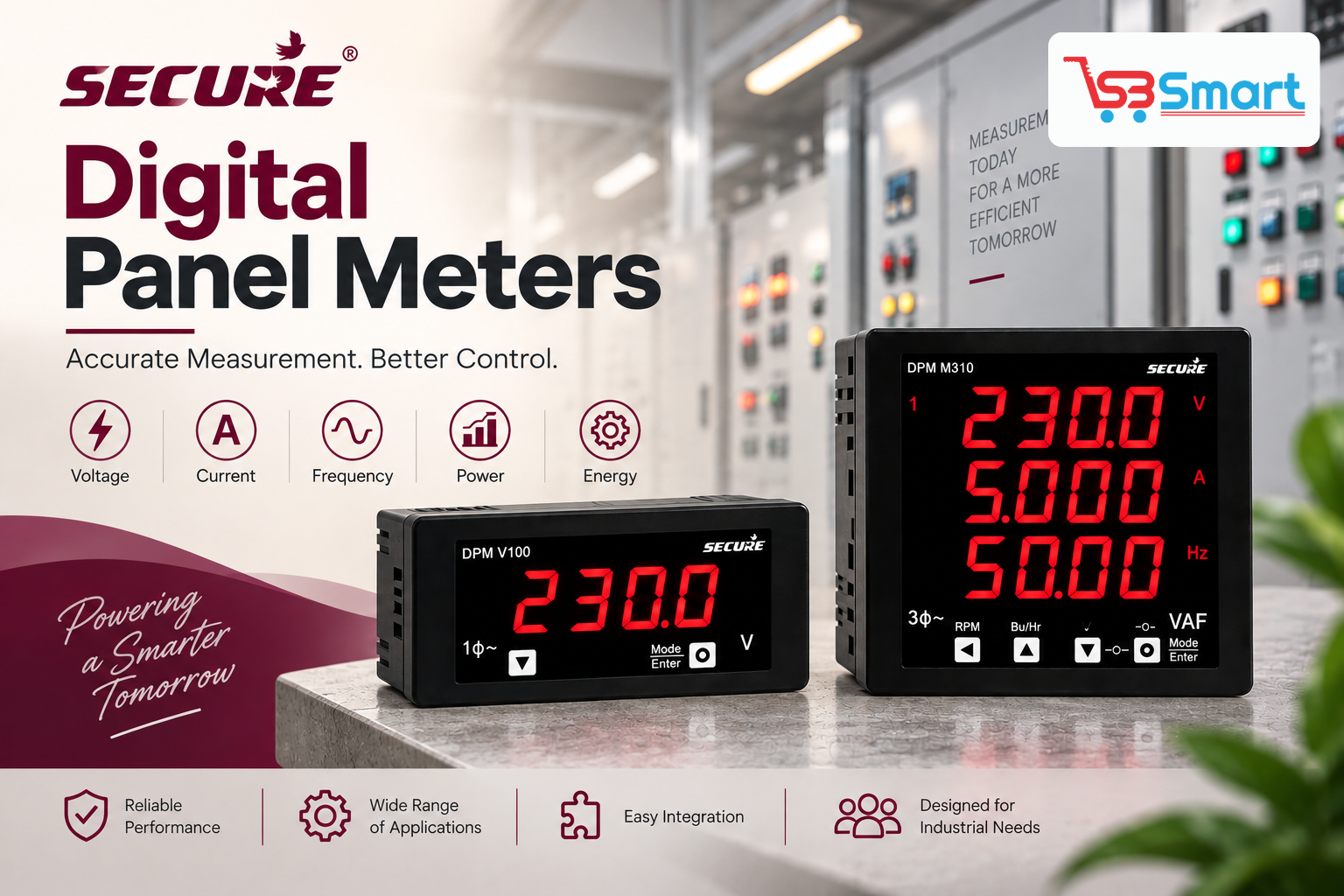 Secure Digital Panel Meters for Accurate Electrical Measurement