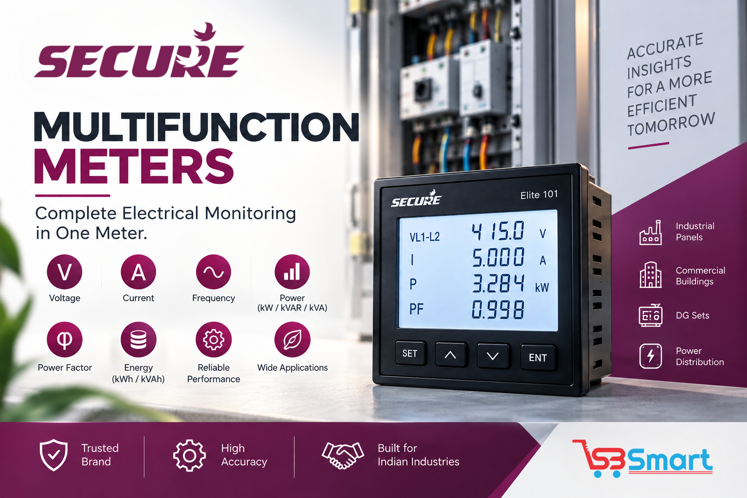 Beyond Voltage and Current: What SECURE Multifunction Meters Bring to Electrical Panels