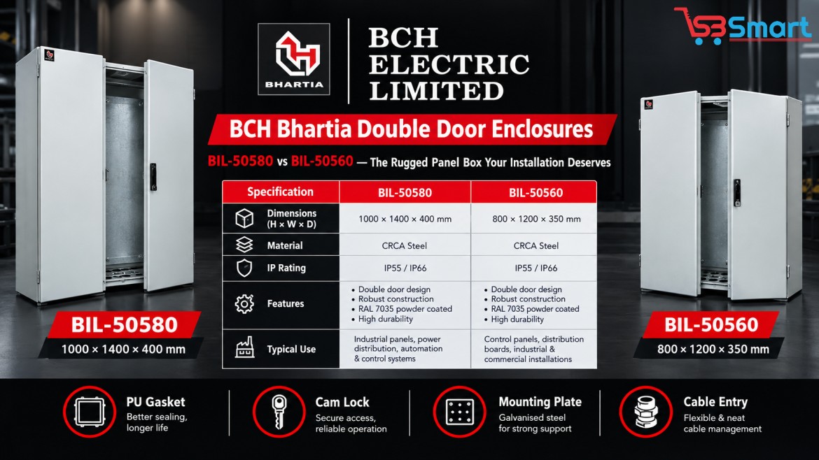 BCH Bhartia Double Door Enclosures: The Rugged Panel Box Your Installation Actually Deserves