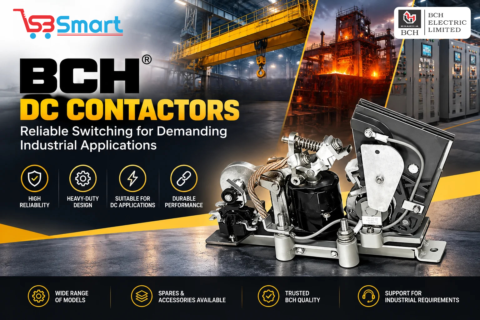 BCH DC Contactors: Reliable Switching for Demanding Industrial Applications