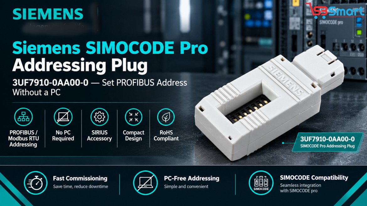 Siemens SIMOCODE Pro Addressing Plug (3UF7910-0AA00-0): Set Your PROFIBUS Address Without a PC