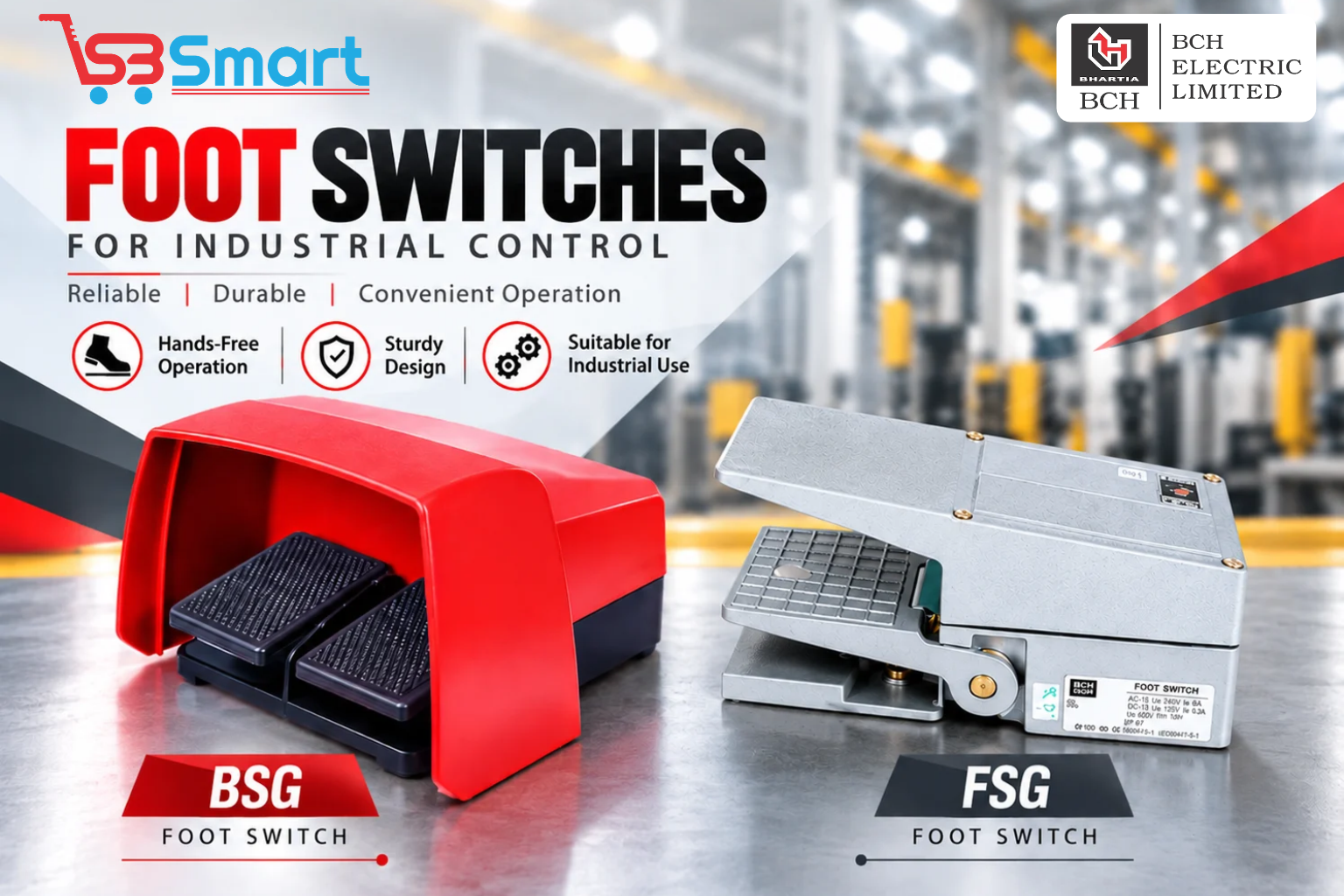 BCH Foot Switches for Industrial Control: BSG & FSG Series Explained