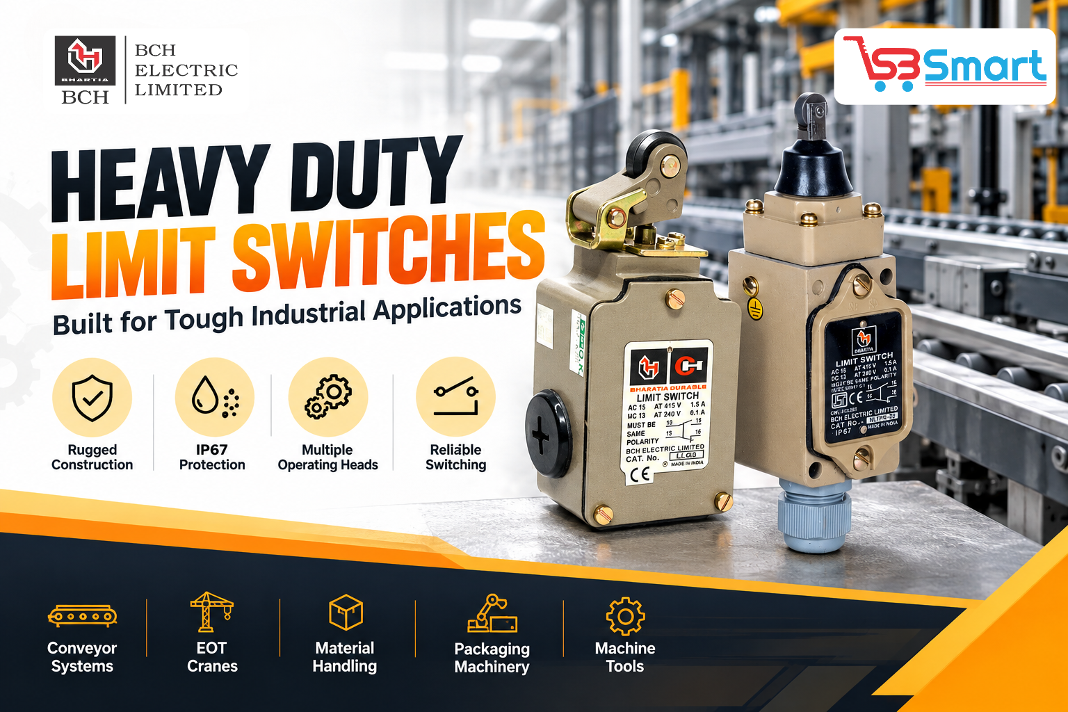 BCH Heavy Duty Limit Switches: Built for Tough Industrial Applications