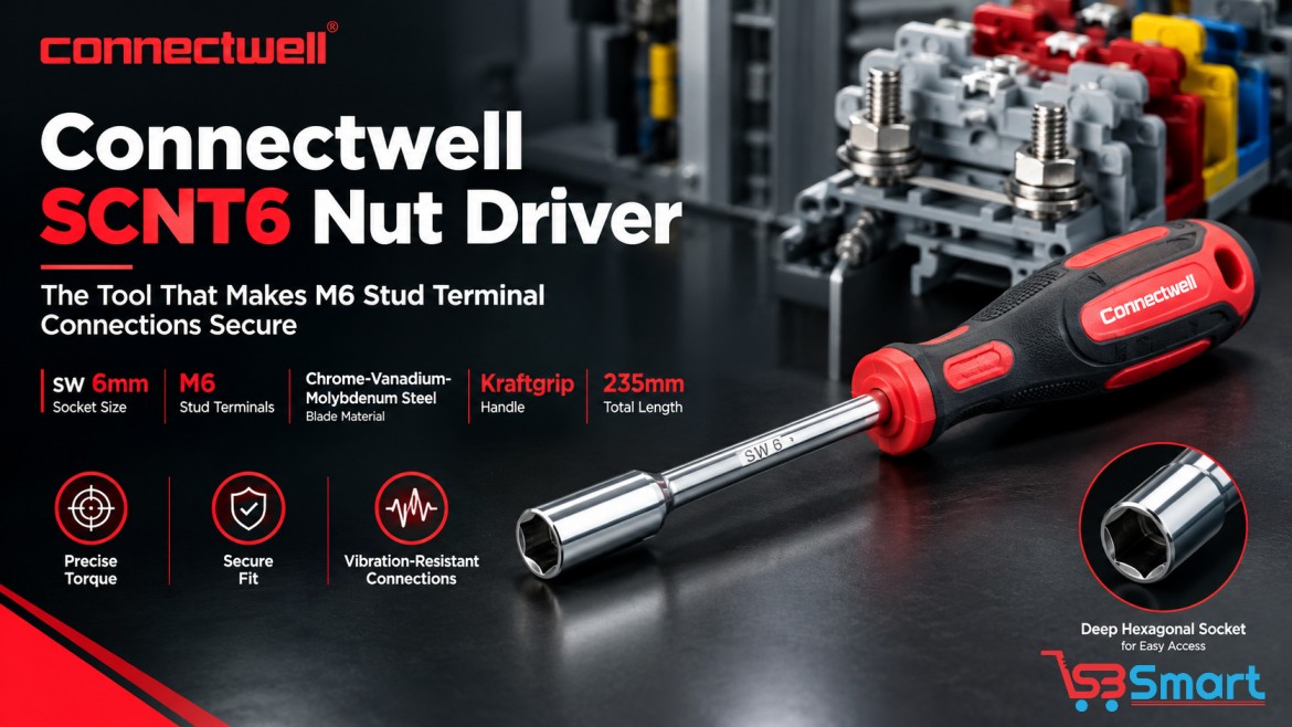 Connectwell SCNT6 Nut Driver: The Small Tool That Makes M6 Stud Terminal Connections Actually Secure
