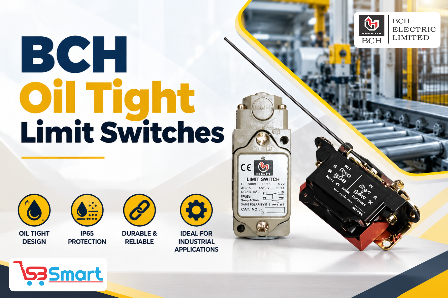 BCH Oil Tight Limit Switches: Reliable Industrial Position Detection