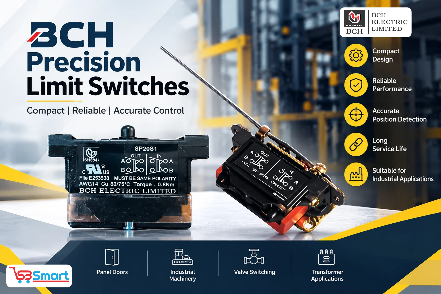 BCH Precision Limit Switches: Compact, Reliable and Built for Accurate Industrial Control