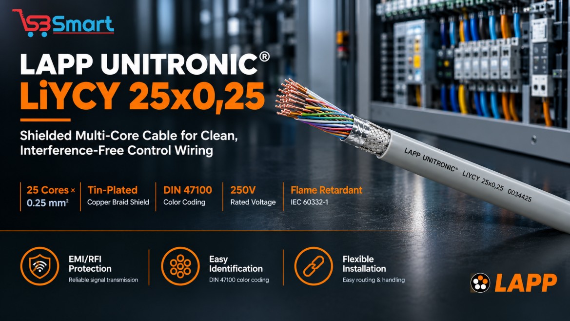 LAPP UNITRONIC® LiYCY 25x0,25 (0034425): The Shielded Multi-Core Cable Behind Clean, Interference-Free Control Wiring