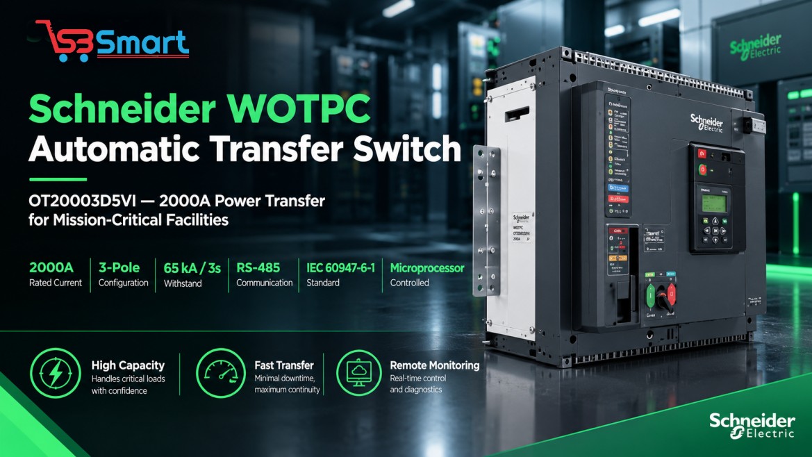 Schneider WOTPC Automatic Transfer Switch (OT20003D5VI): 2000A Power Transfer for Mission-Critical Facilities