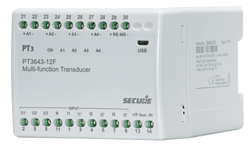Three-phase transducer, output 2 / 4 - PT3 X43-12F