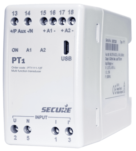 Single-phase, transducer, output 2 - PT1 X12-152