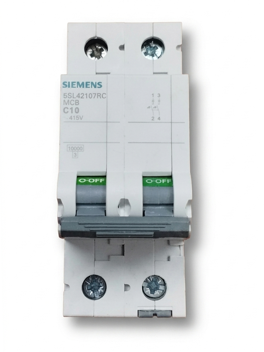 MCB 10A, 2P, 415V AC – 5SL4210-7RC
