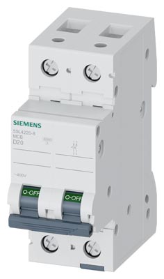 MCB 20A, 2P, 415V AC – 5SL4220-0RC