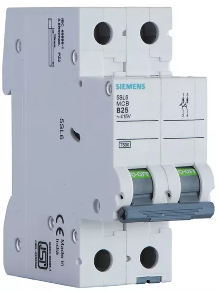 MCB 25A, 2P, 415V AC – 5SL4225-0RC