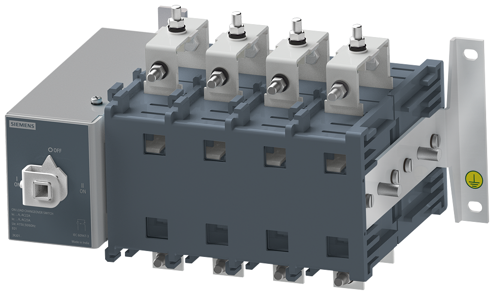 Manual On Load Changeover Switch 3KJ 4-pole, for power distribution - 3KJ0134-4AA20-0AA0