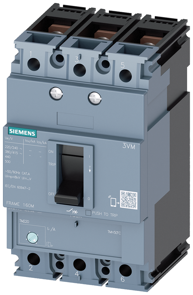 SENTRON 3VM, Thermal Magnetic Trip Unit - 3VM1163-4EE32-0AA0