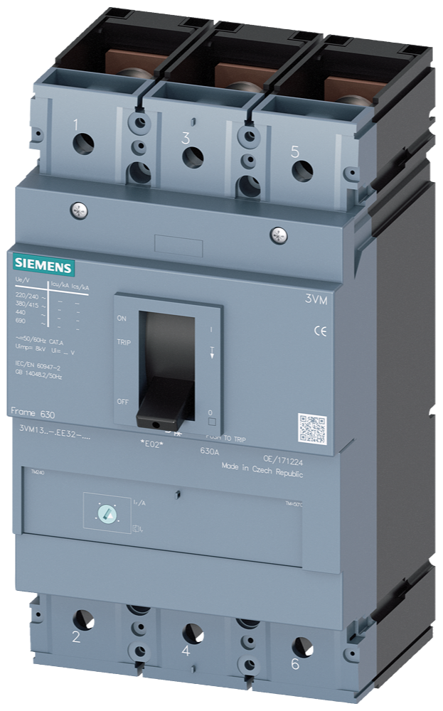 SENTRON 3VM, Thermal Magnetic Trip Unit - 3VM1332-5EE32-0AA0