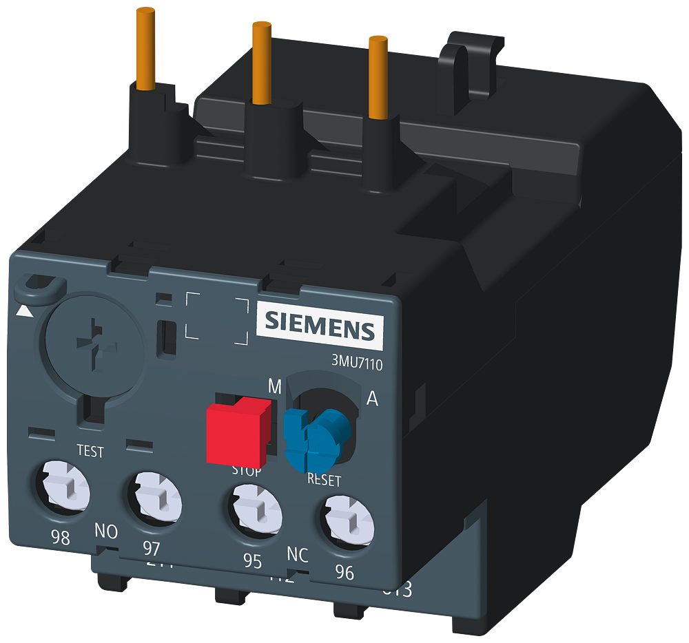 Thermal overload relays, For contactor mounting - Class 10 - Screw Terminals - 3MU7110-0MA0