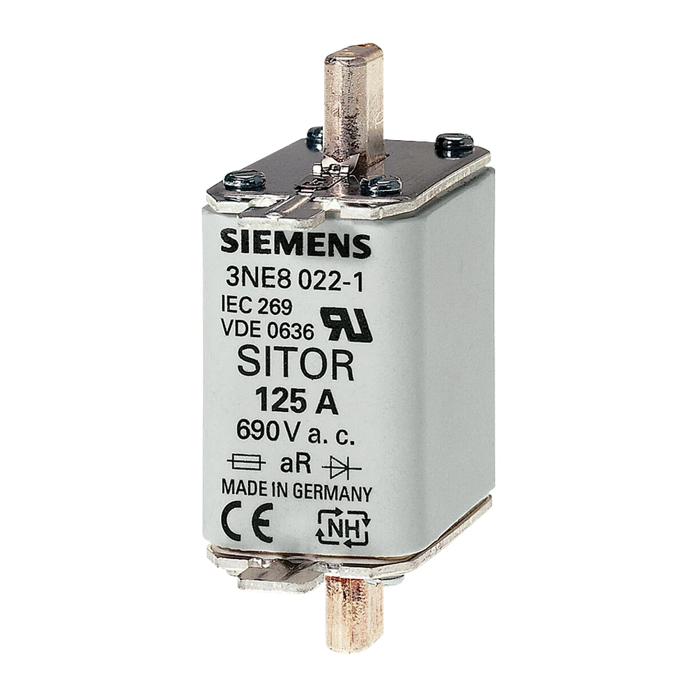 SITOR fuse link with blade contacts NH00 125A aR - 3NE80221