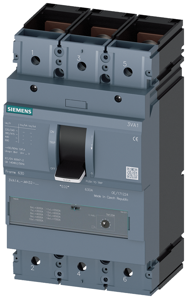 SENTRON 3VA MCCB, Thermal Magnetic Trip Unit - 3VA1450-5MH32-0AA0