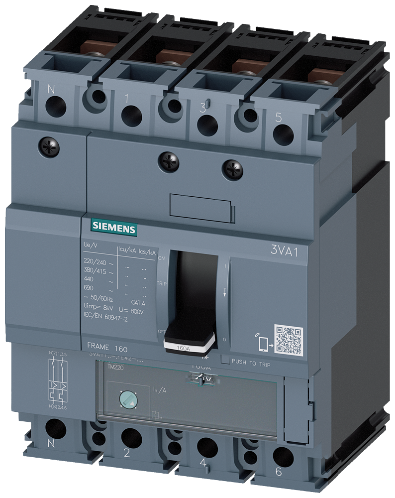 SENTRON 3VA MCCB, Thermal Magnetic Trip Unit - 3VA2063-4HM42-0AA0