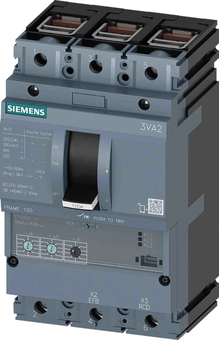 SENTRON 3VA MCCB, Thermal Magnetic Trip Unit - 3VA2063-5HL32-0AA0