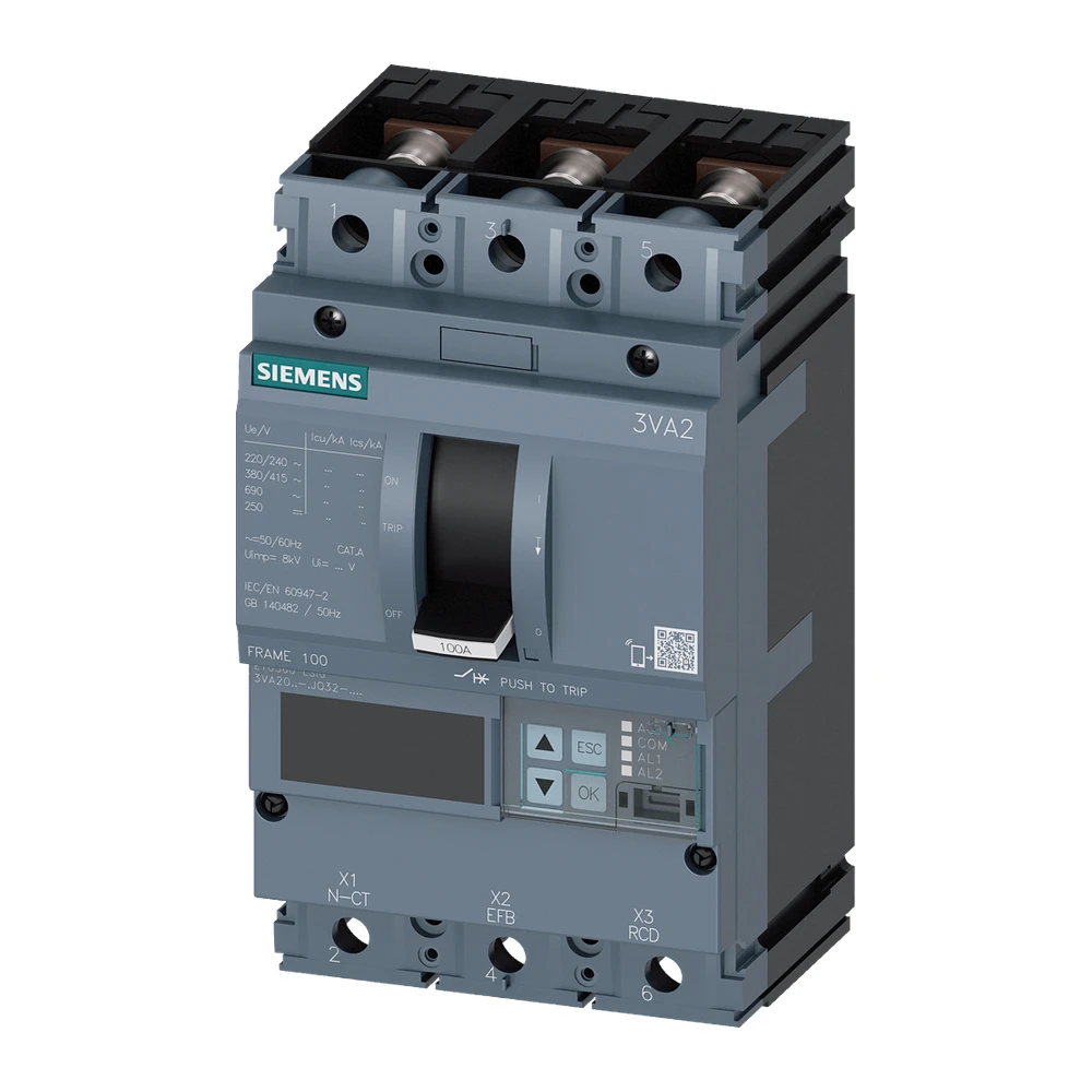 SENTRON 3VA MCCB, Microprocessor Trip Unit - 3VA2063-5JQ32-0AA0