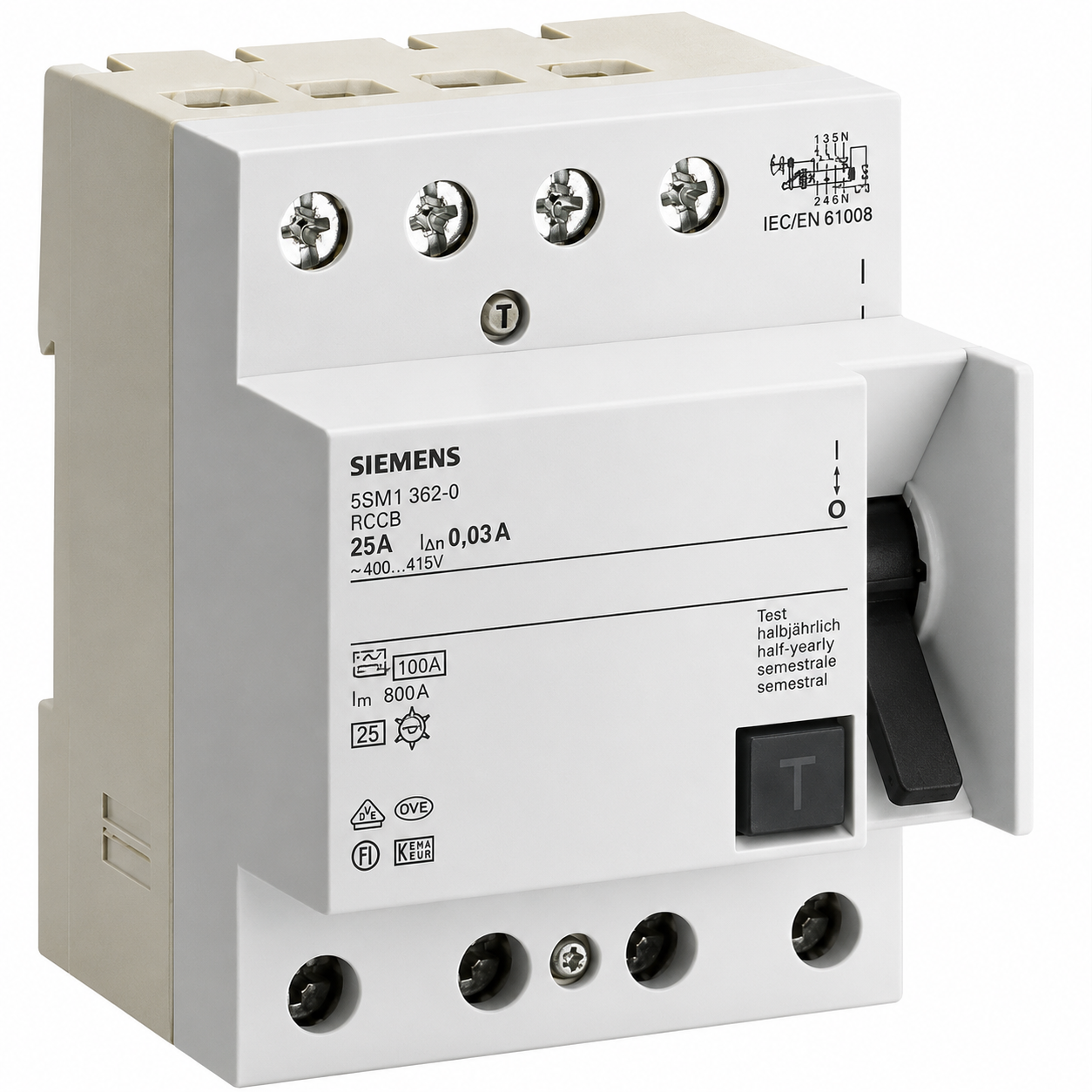 Betagard Residual Current Breaker Operator, Type AC with C characteristic – 5SU1644-2RC32