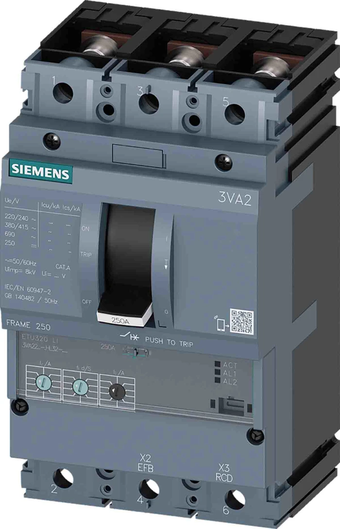 SENTRON 3VA MCCB, Microprocessor Trip Unit - 3VA2225-6HL32-0AA0
