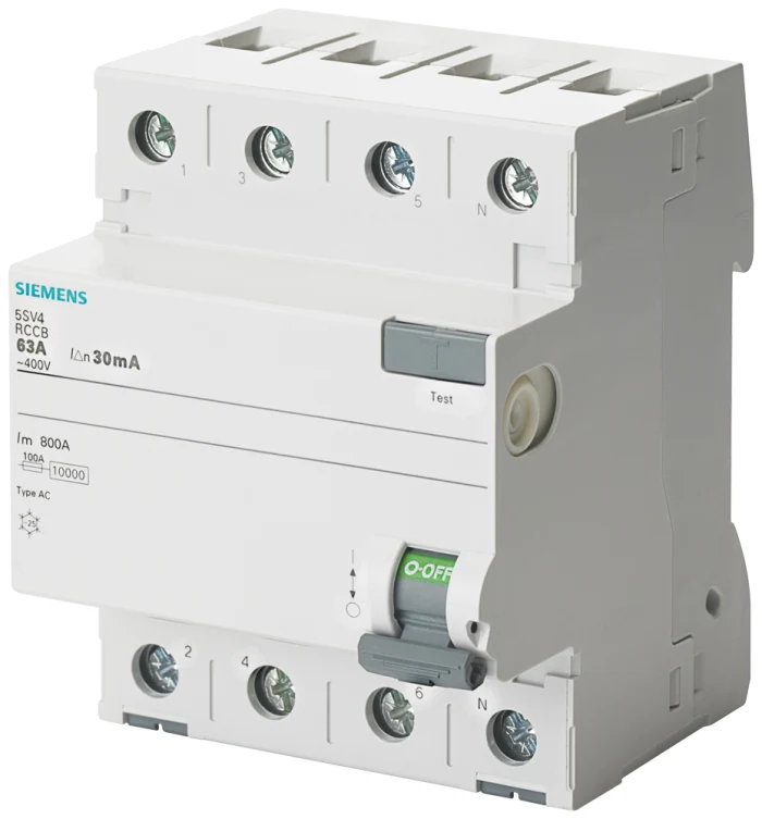 Betagard Residual Current Circuit Breakers, Type AC, applicable in networks for AC residual currents – 5SV4347-0RC