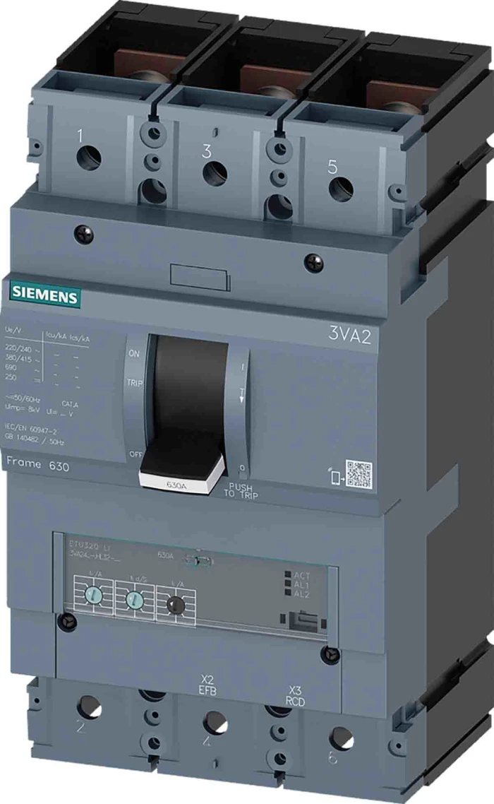 SENTRON 3VA MCCB, Microprocessor Trip Unit - 3VA2463-6HL32-0AA0