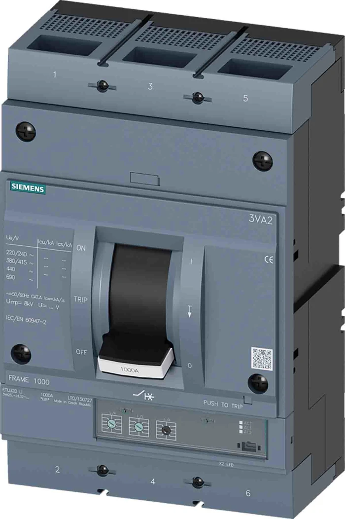 SENTRON 3VA MCCB, Microprocessor Trip Unit - 3VA2510-5HL32-0AA0