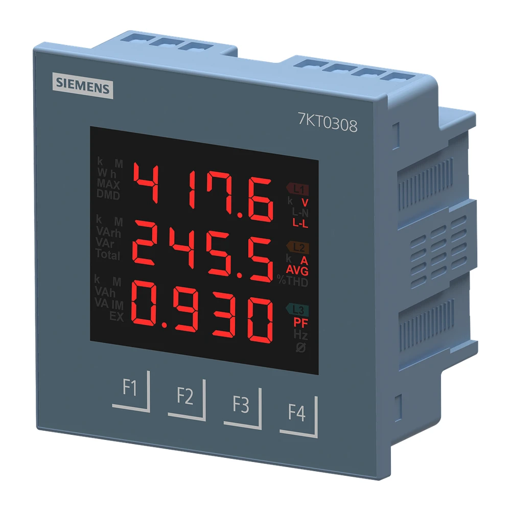 SMART 7KT Discrete DIN Meters, Power Monitoring Devices for DIN Mounted Systems - 7KT0308