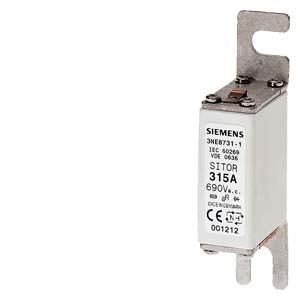 Fuses for semiconductor protection - 3NE8 type, 690 V AC / 700V DC - 3NE87251