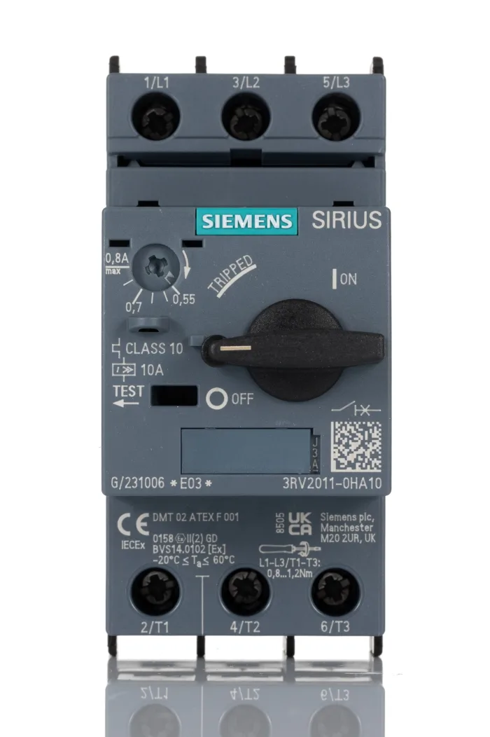 Motor Protection Circuit Breaker, SIRIUS 3RV2 Series, Thermal Magnetic Protection, Variant HA10 - 3RV2011-0HA10