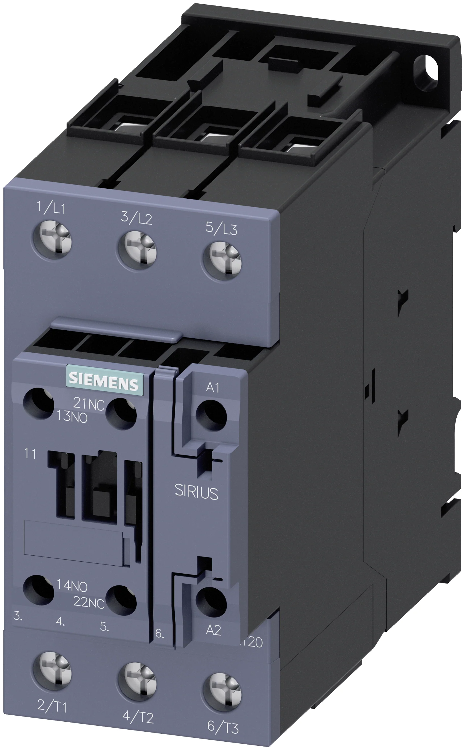 Power Contactors, SIRIUS 3RT2 Series, 3-Pole, Screw Terminals, AC-3 Duty, Coil Variant AH20 - 3RT2038-1AH20