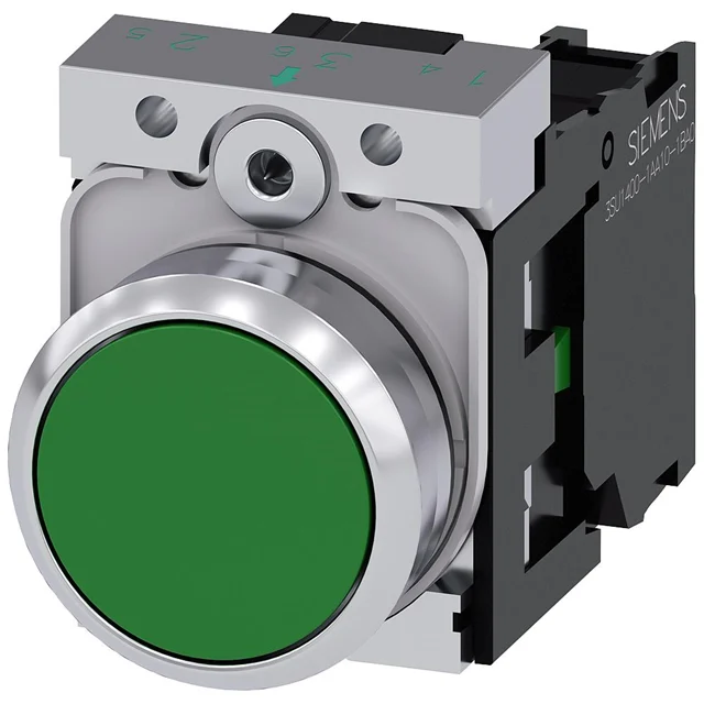 Push Button Actuator, SIRIUS ACT 3SU1 Series, Metal Type, Variant AB401BA0 - 3SU11500AB401BA0