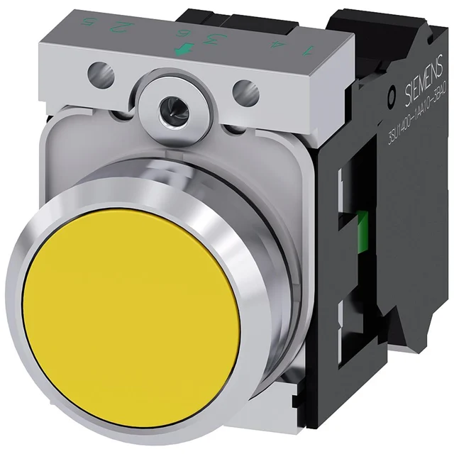 Push Button Actuator, SIRIUS ACT 3SU1 Series, Metal Type, Variant AB301BA0 - 3SU11500AB301BA0