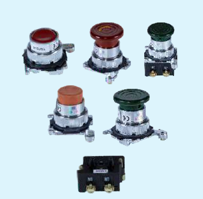 Oil Tight Push Button & Indicating Lights , Two buttons - TEN-2