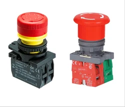 Oil Tight Push Button & Indicating Lights  (Mush. Lockable Red) - TMHL-R