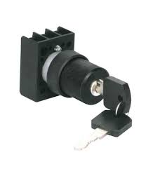 Key switch, 22 mm, round, plastic, 2 positions O-I, momentary, key removable right, 50 degree operating angle, with holder - 3SB5000-4TC01