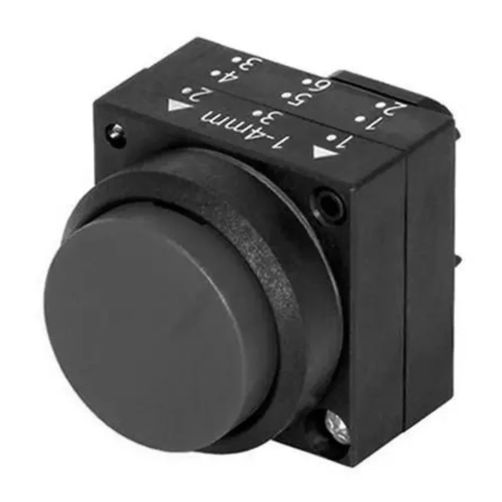 Pushbutton, 22 mm, round, plastic, black, button, raised, with holder - 3SB5000-0LB01