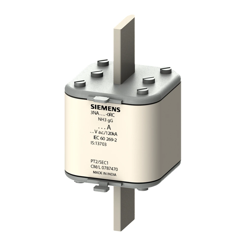 HRC fuses (DIN) 3NA, Upto 800A, 500V AC, S.C. breaking capacity 120kA - 3NA3360-0RC